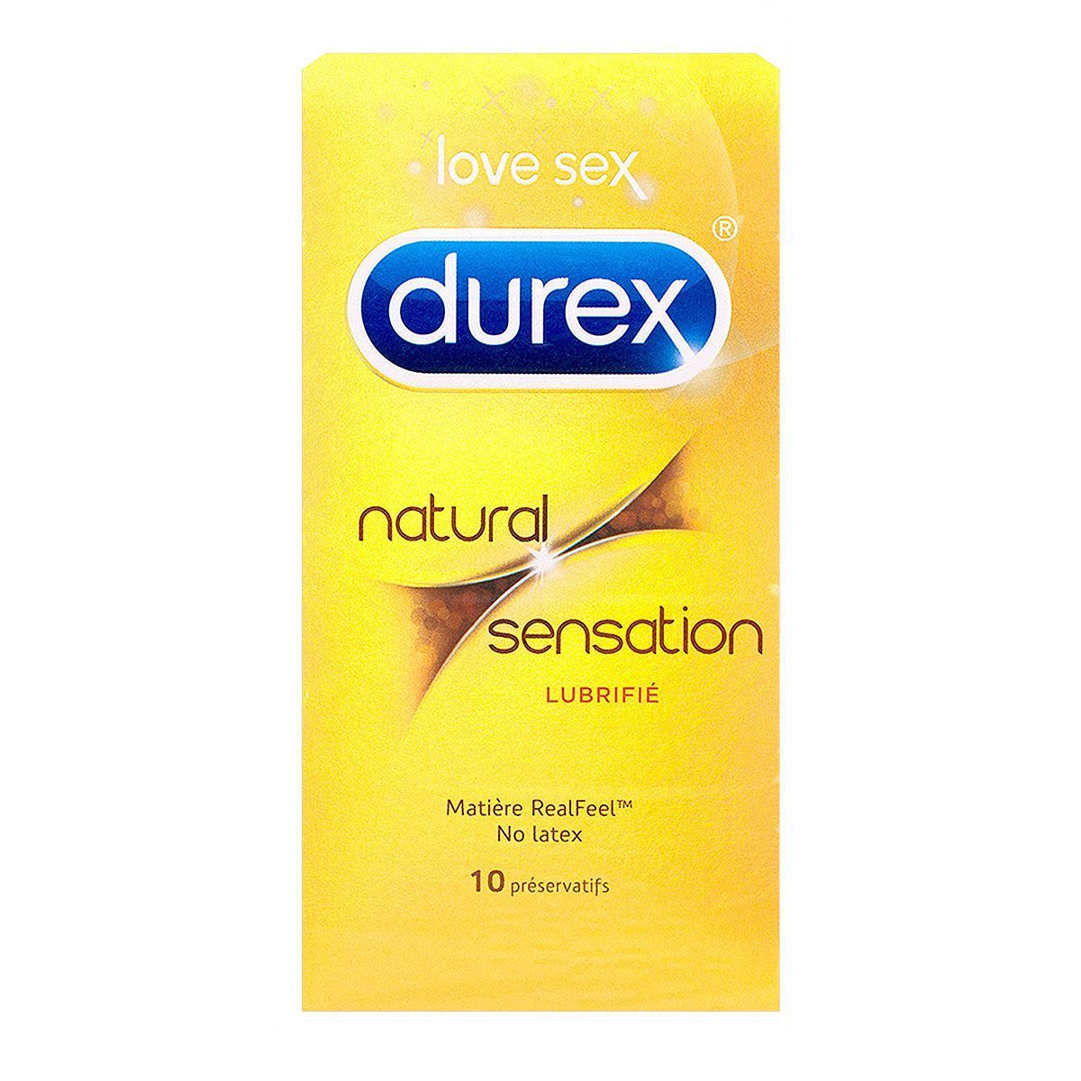 Durex - Natural sensation lubrifié - 10 préservatifs