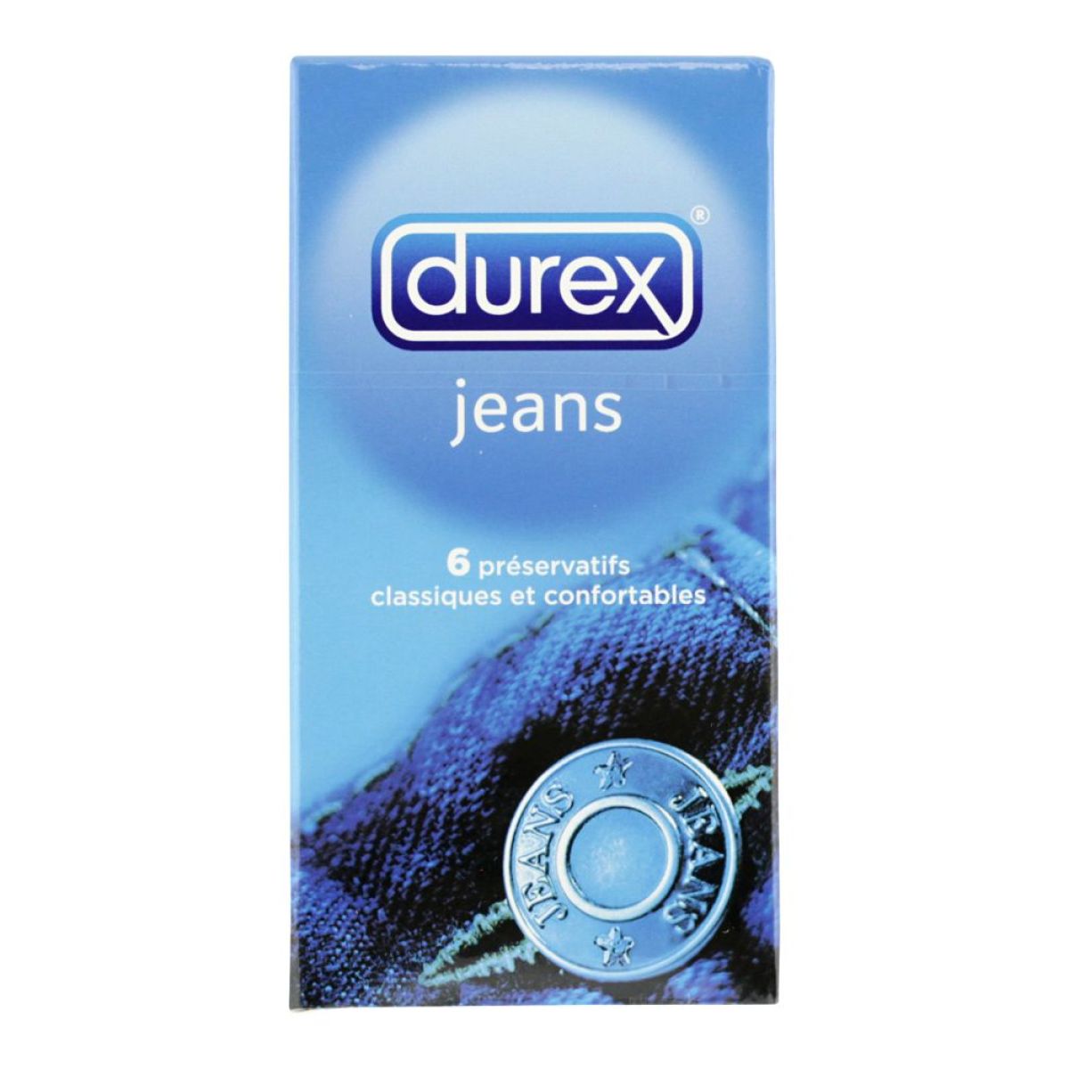 Jeans 6 préservatifs latex de caoutchouc naturel