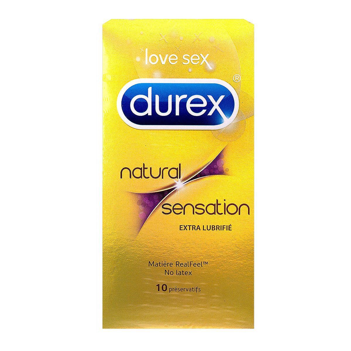 Natural sensation extra lubrifié 10 préservatifs