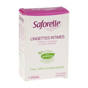 Saforelle - Lingettes intimes - 10 lingettes