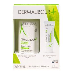 Dermalibour+ gel moussant 125ml + crème réparatrice 15ml