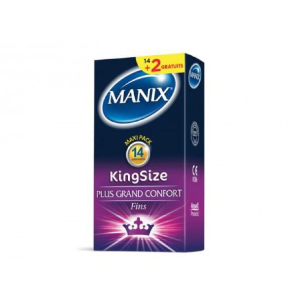 Manix - KingSize Plus grand confort - 14 préservatifs