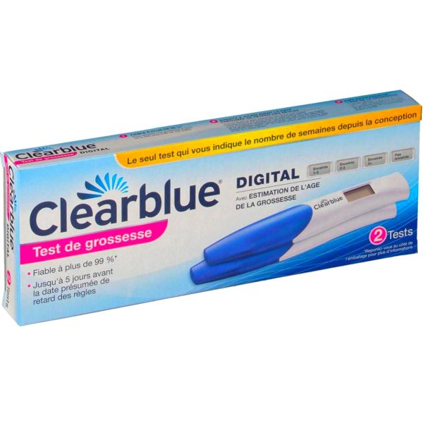 Clearblue - test de grossesse avec nombre de semaines - 2 tests